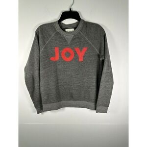 Sol Angeles Sweatshirt Womens XS Gray JOY Graphic Crewneck Pullover Raglan